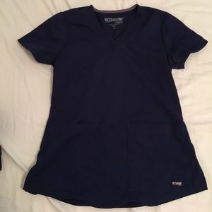 GREYS ANATOMY WOMENS SCRUBS NAVY